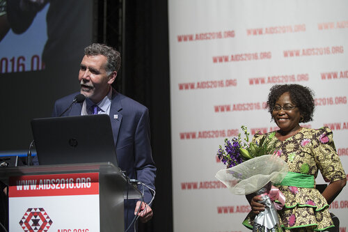 21st International AIDS Conference (AIDS 2016), Durban, South Africa.
Rapporteur & Closing Session (FRPL0208)
Closing remarks 
Chris Beyrer, Johns Hopkins University, United States 
Olive Shisana, Evidence Based Solutions, South Africa (FRPL0211), 22 July, 2016.
Photo©International AIDS Society/Rogan Ward