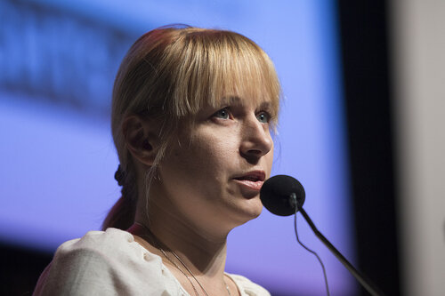 21st International AIDS Conference (AIDS 2016), Durban, South Africa.
Rapporteur & Closing Session (FRPL0208)
Community partners address 
Svitlana Moroz, Eurasian Women’s Network on AIDS, Ukraine 
Duncan Moeketse, Global Network of Young People Living with HIV (Y+), South Africa 
Gennady Roshchupkin, Eurasian Coalition on Male Health, Ukraine (FRPL0214), 22 July, 2016.
Photo©International AIDS Society/Rogan Ward