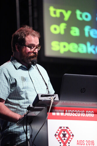 21st International AIDS Conference (AIDS 2016), Durban, South Africa.
Rapporteur & Closing Session
Friday 22nd July 2016 : Venue - Durban ICC - Session Room 1
Lyle McKinnon, Centre for the AIDS Programme of Research in South Africa (CAPRISA), South Africa 
Photo©International AIDS Society/Abhi Indrarajan