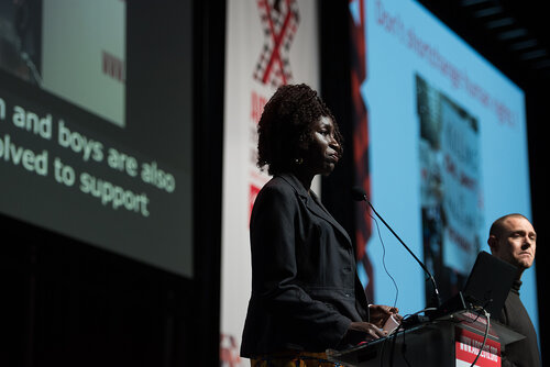 21st International AIDS Conference (AIDS2016), Durban, South Africa. Photo shows: Closing Plenary. Olayide Akanni, Journalists Against AIDS (JAAIDS) Nigeria. Photo©International AIDS Society/Marcus Rose