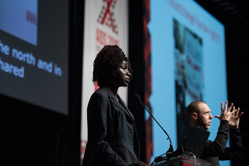 21st International AIDS Conference (AIDS2016), Durban, South Africa. Photo shows: Closing Plenary. Olayide Akanni, Journalists Against AIDS (JAAIDS) Nigeria. Photo©International AIDS Society/Marcus Rose