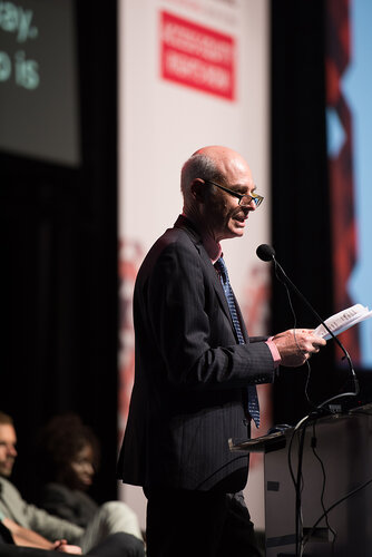 21st International AIDS Conference (AIDS2016), Durban, South Africa. Photo shows: Closing Plenary. Bernard Gardiner, University of Queensland. Photo©International AIDS Society/Marcus Rose