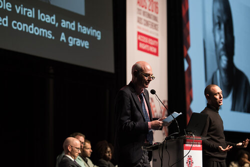 21st International AIDS Conference (AIDS2016), Durban, South Africa. Photo shows: Closing Plenary. Bernard Gardiner, University of Queensland. Photo©International AIDS Society/Marcus Rose