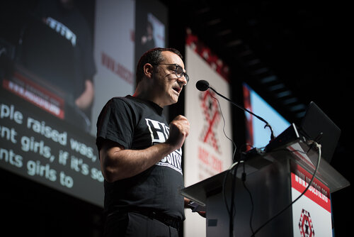 21st International AIDS Conference (AIDS2016), Durban, South Africa. Photo shows: Closing Plenary. Christoforos Mallouris, UNAIDS. Photo©International AIDS Society/Marcus Rose
