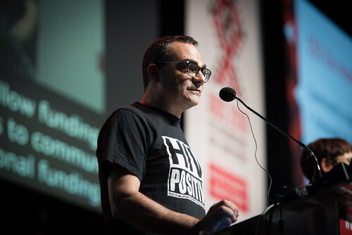 21st International AIDS Conference (AIDS2016), Durban, South Africa. Photo shows: Closing Plenary. Christoforos Mallouris, UNAIDS. Photo©International AIDS Society/Marcus Rose