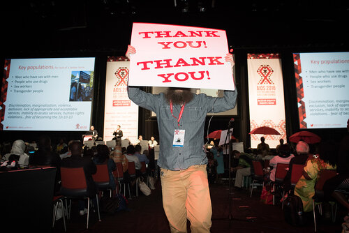 21st International AIDS Conference (AIDS2016), Durban, South Africa. Photo shows: Closing Plenary. Photo©International AIDS Society/Marcus Rose