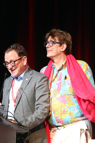 21st International AIDS Conference (AIDS 2016), Durban, South Africa.
AIDS 2016 Pre-Conference Report Back (FRSS02)
Friday 22nd July 2016 : Venue - Durban ICC - Session Room 7
Kevin Osborne and Julian Vincent Hows
Photo©International AIDS Society/Abhi Indrarajan