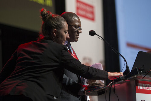 21st International AIDS Conference (AIDS 2016), Durban, South Africa.
How do we get there? (FRPL01)
Award Presentation: Global Pediatric Antiretroviral Commitment-to-Action 
Luiz Loures, UNAIDS, Switzerland speaks, 21 July, 2016.
Photo©International AIDS Society/Rogan Ward