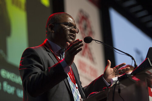 21st International AIDS Conference (AIDS 2016), Durban, South Africa.
How do we get there? (FRPL01)
Award Presentation: Global Pediatric Antiretroviral Commitment-to-Action 
Luiz Loures, UNAIDS, Switzerland speaks, 21 July, 2016.
Photo©International AIDS Society/Rogan Ward