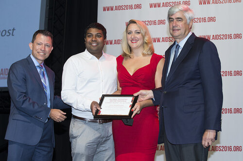 21st International AIDS Conference (AIDS 2016), Durban, South Africa.
How do we get there? (FRPL0102)
Award Presentation: Global Pediatric Antiretroviral Commitment-to-Action Public Recognition Award, 21 July, 2016.
Photo©International AIDS Society/Rogan Ward