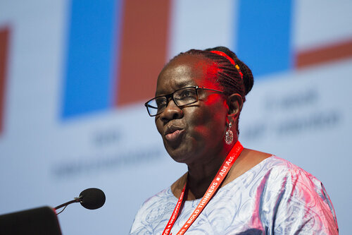 21st International AIDS Conference (AIDS 2016), Durban, South Africa.
How do we get there? (FRPL0103)
A Lifetime of Support: How We Ended Paediatric AIDS 
Dorothy Mbori-Ngacha, UNICEF, Nigeria speaks, 21 July, 2016.
Photo©International AIDS Society/Rogan Ward
