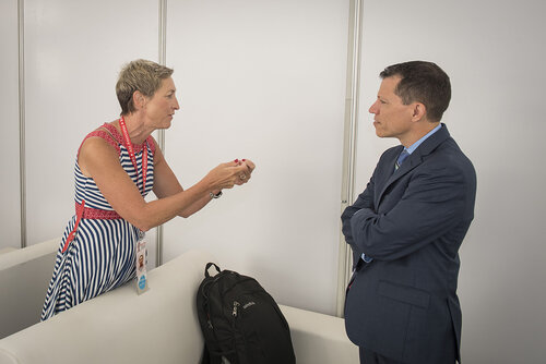 21st International AIDS Conference (AIDS 2016), Durban, South Africa.
Photo shows backstage before the Friday Plenary.
Photo©International AIDS Society/Steve Forrest/Workers' Photos