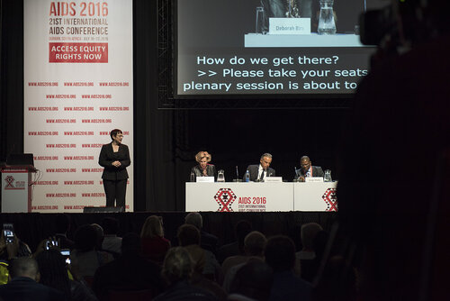 21st International AIDS Conference (AIDS 2016), Durban, South Africa.
Photo shows backstage before the Friday Plenary.
Photo©International AIDS Society/Steve Forrest/Workers' Photos