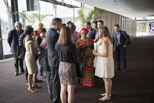 21st International AIDS Conference (AIDS 2016), Durban, South Africa.
Photo shows backstage before the Friday Plenary.
Photo©International AIDS Society/Steve Forrest/Workers' Photos