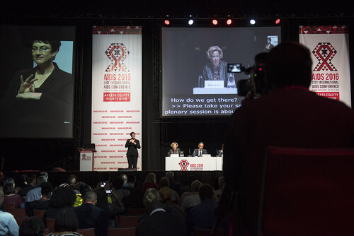 21st International AIDS Conference (AIDS 2016), Durban, South Africa.
Photo shows backstage before the Friday Plenary.
Photo©International AIDS Society/Steve Forrest/Workers' Photos