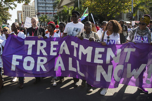 21st International AIDS Conference (AIDS 2016), Durban, South Africa.
Photo shows TAC March through the Durban CBD, 18 July, 2016.
Photo©International AIDS Society/Rogan Ward)
