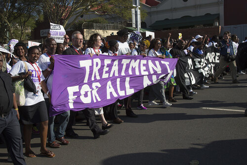 21st International AIDS Conference (AIDS 2016), Durban, South Africa.
Photo shows TAC March through the Durban CBD, 18 July, 2016.
Photo©International AIDS Society/Rogan Ward)