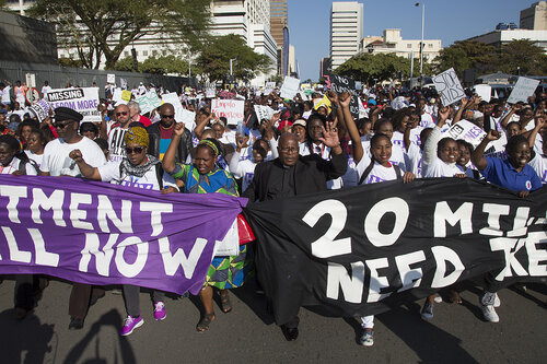 21st International AIDS Conference (AIDS 2016), Durban, South Africa.
Photo shows TAC March through the Durban CBD, 18 July, 2016.
Photo©International AIDS Society/Rogan Ward)