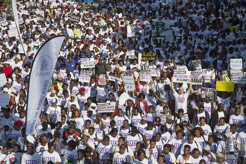 21st International AIDS Conference (AIDS 2016), Durban, South Africa.
Photo shows TAC March through the Durban CBD, 18 July, 2016.
Photo©International AIDS Society/Rogan Ward)