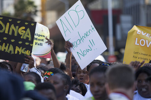 21st International AIDS Conference (AIDS 2016), Durban, South Africa.
Photo shows TAC March through the Durban CBD, 18 July, 2016.
Photo©International AIDS Society/Rogan Ward)
