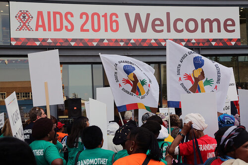 21st International AIDS Conference (AIDS 2016), Durban, South Africa.
16th July 2016
Grandmothers united having a march and gathering outside the Durban ICC
Photo©International AIDS Society/Abhi Indrarajan