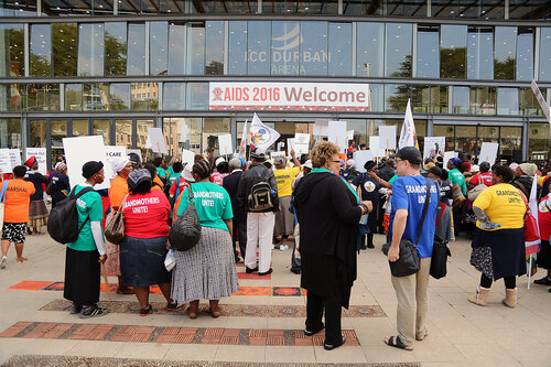 21st International AIDS Conference (AIDS 2016), Durban, South Africa.
16th July 2016
Grandmothers united having a march and gathering outside the Durban ICC
Photo©International AIDS Society/Abhi Indrarajan