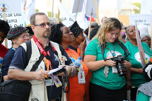21st International AIDS Conference (AIDS 2016), Durban, South Africa.
16th July 2016
Grandmothers united having a march and gathering outside the Durban ICC
Photo©International AIDS Society/Abhi Indrarajan