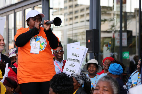 21st International AIDS Conference (AIDS 2016), Durban, South Africa.
16th July 2016
Grandmothers united having a march and gathering outside the Durban ICC
Photo©International AIDS Society/Abhi Indrarajan