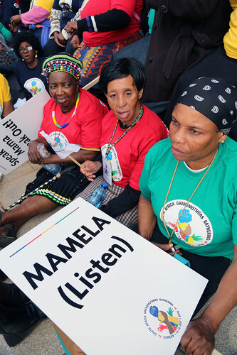 21st International AIDS Conference (AIDS 2016), Durban, South Africa.
16th July 2016
Grandmothers united having a march and gathering outside the Durban ICC
Photo©International AIDS Society/Abhi Indrarajan