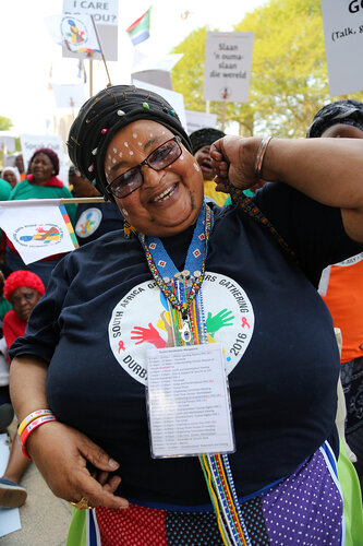 21st International AIDS Conference (AIDS 2016), Durban, South Africa.
16th July 2016
Grandmothers united having a march and gathering outside the Durban ICC
Photo©International AIDS Society/Abhi Indrarajan