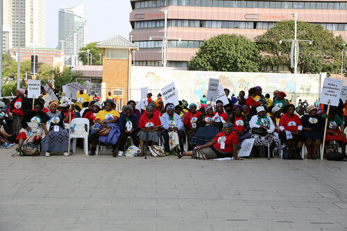 21st International AIDS Conference (AIDS 2016), Durban, South Africa.
16th July 2016
Grandmothers united having a march and gathering outside the Durban ICC
Photo©International AIDS Society/Abhi Indrarajan
