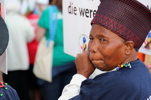 21st International AIDS Conference (AIDS 2016), Durban, South Africa.
16th July 2016
Grandmothers united having a march and gathering outside the Durban ICC
Photo©International AIDS Society/Abhi Indrarajan