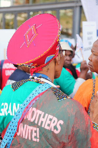 21st International AIDS Conference (AIDS 2016), Durban, South Africa.
16th July 2016
Grandmothers united having a march and gathering outside the Durban ICC
Photo©International AIDS Society/Abhi Indrarajan