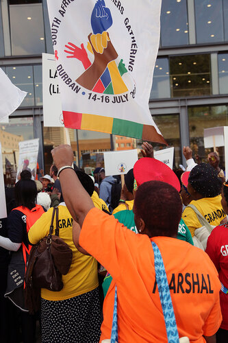21st International AIDS Conference (AIDS 2016), Durban, South Africa.
16th July 2016
Grandmothers united having a march and gathering outside the Durban ICC
Photo©International AIDS Society/Abhi Indrarajan