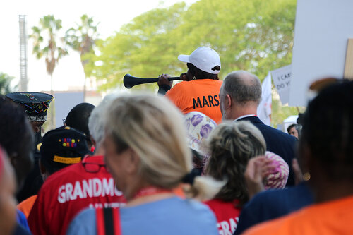 21st International AIDS Conference (AIDS 2016), Durban, South Africa.
16th July 2016
Grandmothers united having a march and gathering outside the Durban ICC
Photo©International AIDS Society/Abhi Indrarajan