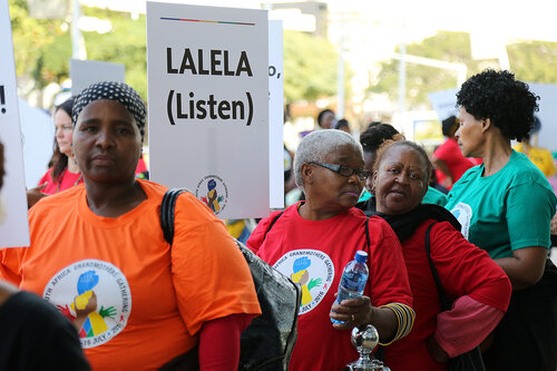 21st International AIDS Conference (AIDS 2016), Durban, South Africa.
16th July 2016
Grandmothers united having a march and gathering outside the Durban ICC
Photo©International AIDS Society/Abhi Indrarajan