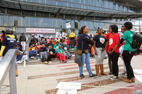 21st International AIDS Conference (AIDS 2016), Durban, South Africa.
16th July 2016
Grandmothers united having a march and gathering outside the Durban ICC
Photo©International AIDS Society/Abhi Indrarajan