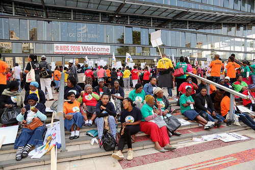 21st International AIDS Conference (AIDS 2016), Durban, South Africa.
16th July 2016
Grandmothers united having a march and gathering outside the Durban ICC
Photo©International AIDS Society/Abhi Indrarajan