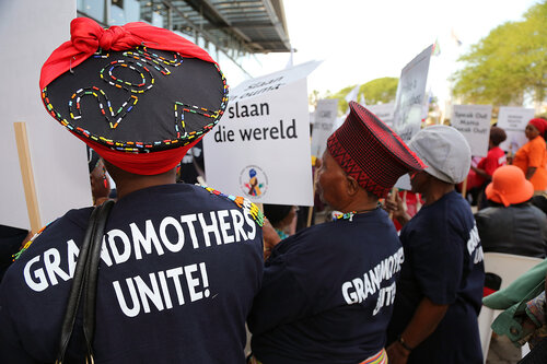 21st International AIDS Conference (AIDS 2016), Durban, South Africa.
16th July 2016
Grandmothers united having a march and gathering outside the Durban ICC
Photo©International AIDS Society/Abhi Indrarajan