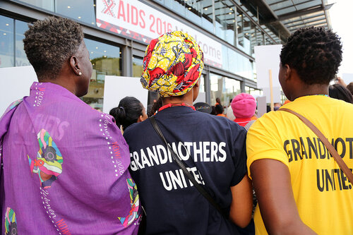 21st International AIDS Conference (AIDS 2016), Durban, South Africa.
16th July 2016
Grandmothers united having a march and gathering outside the Durban ICC
Photo©International AIDS Society/Abhi Indrarajan