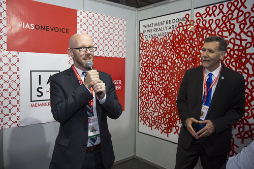 21st International AIDS Conference (AIDS 2016), Durban, South Africa.
IAS Booth in Global Village. IAS Booth in Durban, 18 July, 2016.
Photo©International AIDS Society/Rogan Ward)