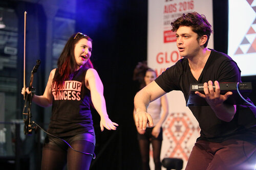 21st International AIDS Conference (AIDS 2016), Durban, South Africa.
Monday 18th July 2016, VENUE : Global Village
People warming up and having fun at a rave session at the Global Village in the Morning
Photo©International AIDS Society/Abhi Indrarajan