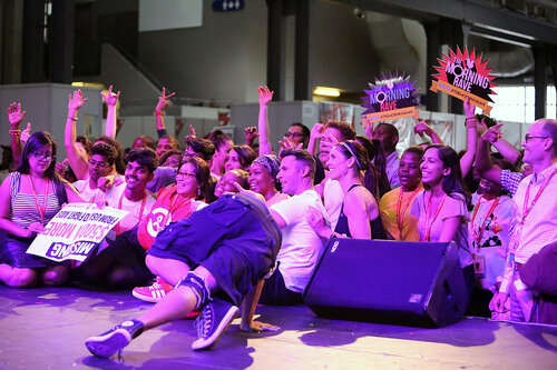 21st International AIDS Conference (AIDS 2016), Durban, South Africa.
Monday 18th July 2016, VENUE : Global Village
People warming up and having fun at a rave session at the Global Village in the Morning
Photo©International AIDS Society/Abhi Indrarajan