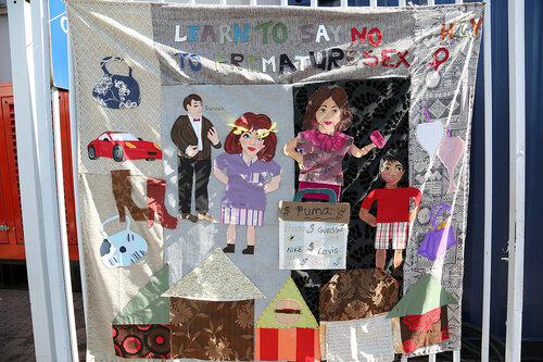 21st International AIDS Conference (AIDS 2016), Durban, South Africa.
Tuesday 19th July 2016, VENUE : Global Village
Quilt on display outside the Global Village
Photo©International AIDS Society/Abhi Indrarajan