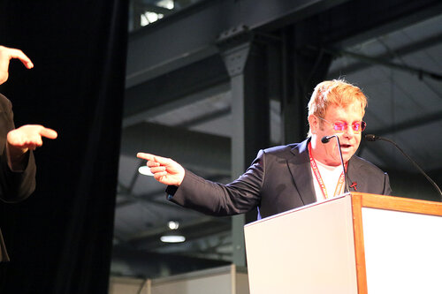 21st International AIDS Conference (AIDS 2016), Durban, South Africa.
Wednesday 20 July : Venue : Global Village
Sessions with Ambassador Brix and Elton John talking at the Global Village

Photo©International AIDS Society/Abhi Indrarajan