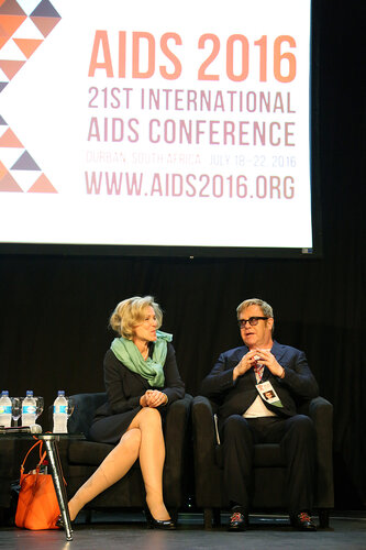 21st International AIDS Conference (AIDS 2016), Durban, South Africa.
Wednesday 20 July : Venue : Global Village
Sessions with Ambassador Brix and Elton John talking at the Global Village

Photo©International AIDS Society/Abhi Indrarajan
