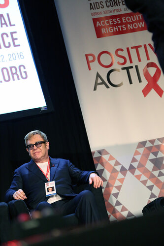 21st International AIDS Conference (AIDS 2016), Durban, South Africa.
Wednesday 20 July : Venue : Global Village
Sessions with Ambassador Brix and Elton John talking at the Global Village

Photo©International AIDS Society/Abhi Indrarajan