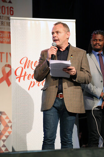 21st International AIDS Conference (AIDS 2016), Durban, South Africa.
Wednesday 20 July : Venue : Global Village
Sessions with Ambassador Brix and Elton John talking at the Global Village

Photo©International AIDS Society/Abhi Indrarajan