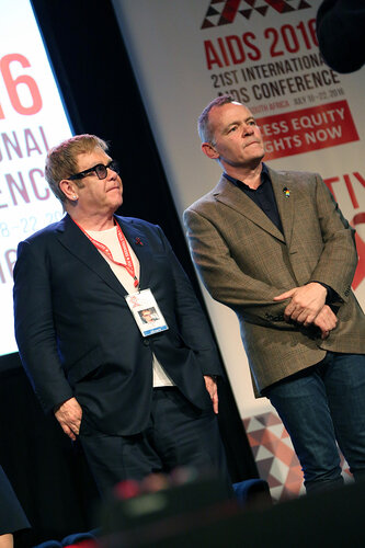 21st International AIDS Conference (AIDS 2016), Durban, South Africa.
Wednesday 20 July : Venue : Global Village
Sessions with Ambassador Brix and Elton John talking at the Global Village

Photo©International AIDS Society/Abhi Indrarajan