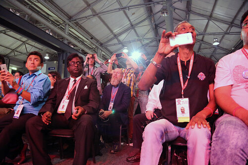 21st International AIDS Conference (AIDS 2016), Durban, South Africa.
Wednesday 20 July : Venue : Global Village
Sessions with Ambassador Brix and Elton John talking at the Global Village

Photo©International AIDS Society/Abhi Indrarajan